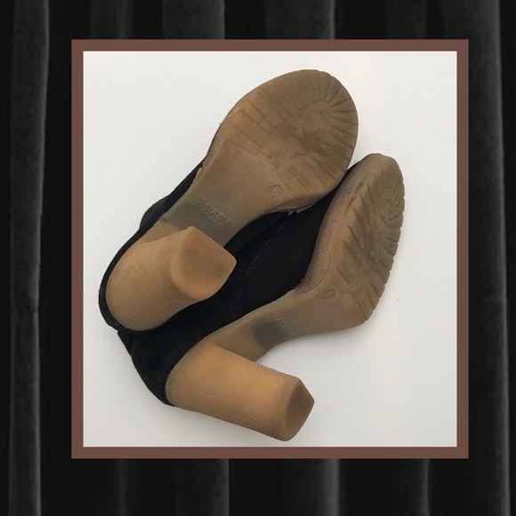 J. CREW 👢 MACALISTER BLACK SUEDE HEELED BOOTS - Picture 5 of 5